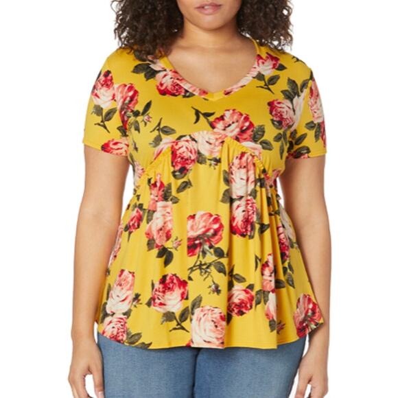 Women's Short Sleeve BabyDoll Top - Size Medium - Picture 1 of 4